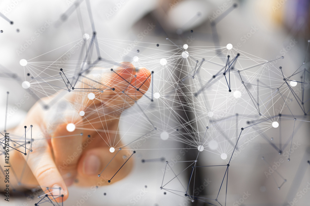 Poster technology background. big data concept. binary