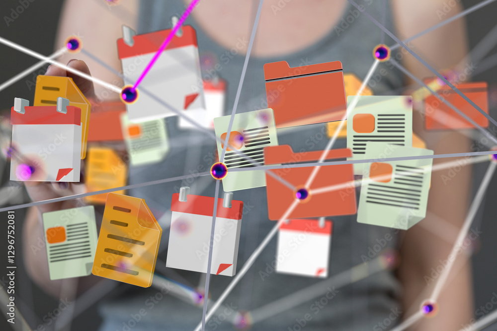 Poster technology background. big data concept. binary - 3d