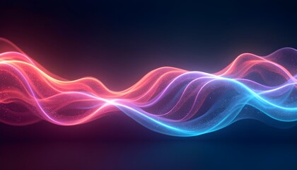 Luminous waves flow in an abstract design  

