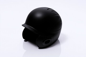 Fototapeta premium Sleek black helmet showcasing modern design and safety features,