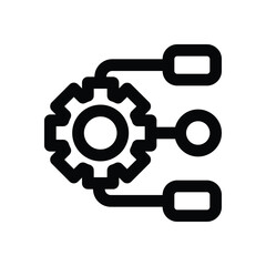 Fototapeta premium workflow line icon. Clean and minimalist vector icon for websites, mobile apps, presentations, and logos. Fully scalable and customizable for any project.