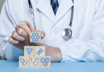 Adoptive cell therapy concept icon. Stem cell treatment