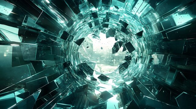 Intricate Glass Sculpture Exploring Emotions and Reality