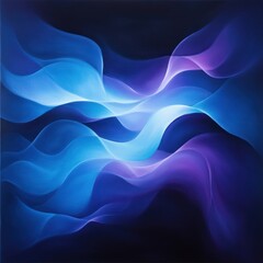 Abstract flowing shapes. Blue and purple gradient. Background design.  Suitable for website banner or wallpaper