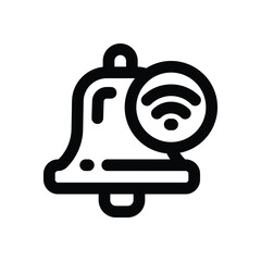 Obraz premium bell line icon. Clean and minimalist vector icon for websites, mobile apps, presentations, and logos. Fully scalable and customizable for any project.