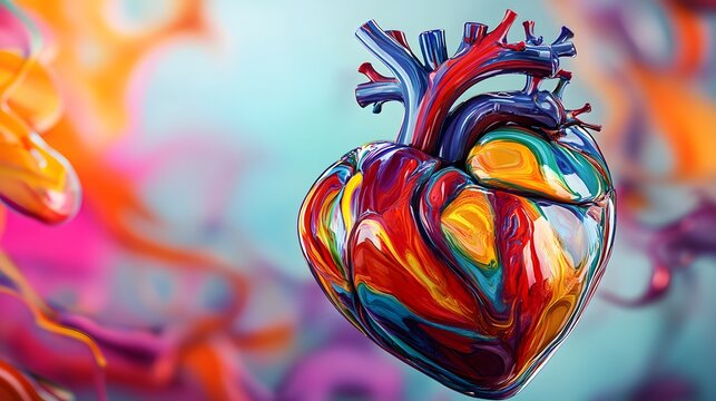 Vibrant Artistic Representation of Bipolar Emotions