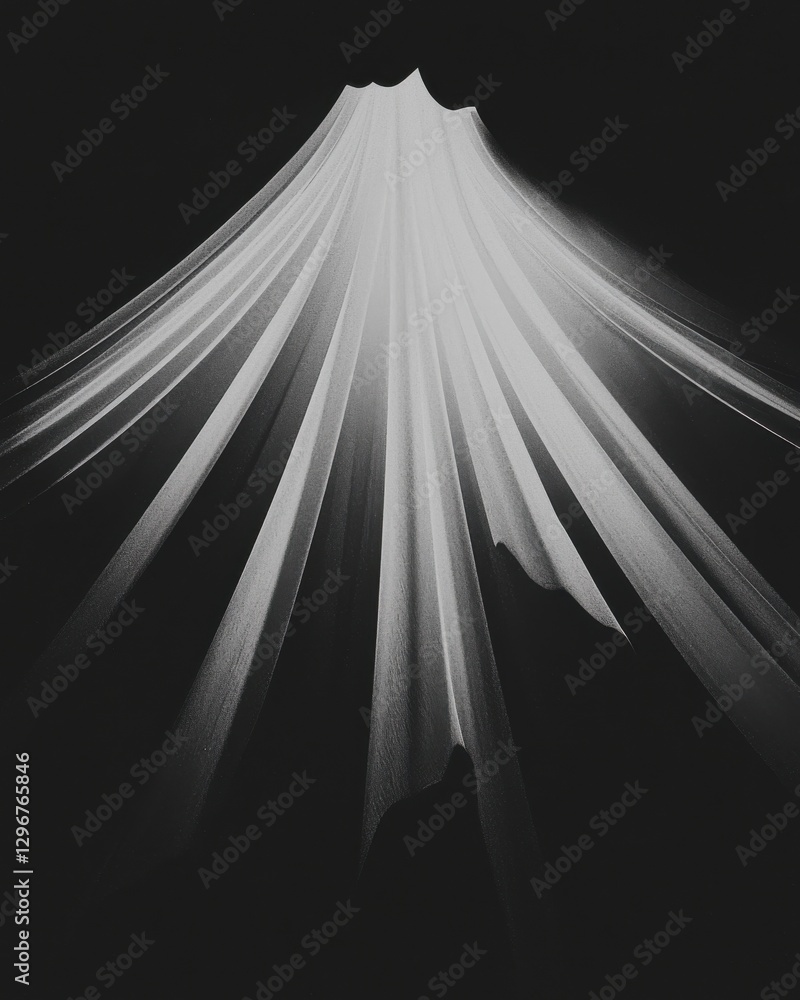 Poster dynamic light patterns abstract space visual art dark background close-up creative design
