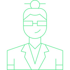Stylist Male single vector icon illustration