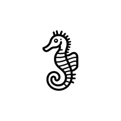 Seahorse Marine Life Icon Representing Ocean, Nature, and Aquatic Biodiversity