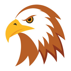 a simple stylized eagle head vector