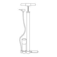 Hand drawn kids drawing vector illustration air pump cartoon isolated