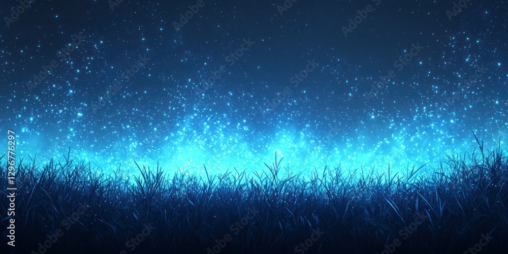 Poster A glowing blue gradient background with a soft fade effect.
