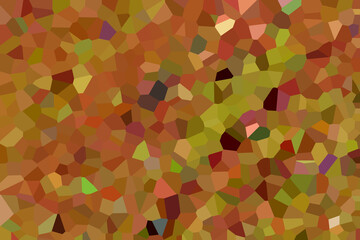 Abstract Mosaic of Autumnal Colors: A vibrant mosaic composed of irregular shapes, primarily in warm autumnal hues. This design offers a fresh perspective on the richness of fall.
