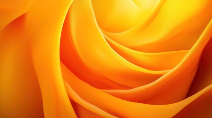 Abstract orange fabric folds, dynamic texture, close-up view, design inspiration, background