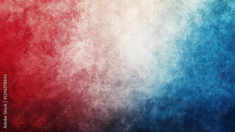 Poster A gradient red, white, and blue background with smooth transitions and subtle texture.