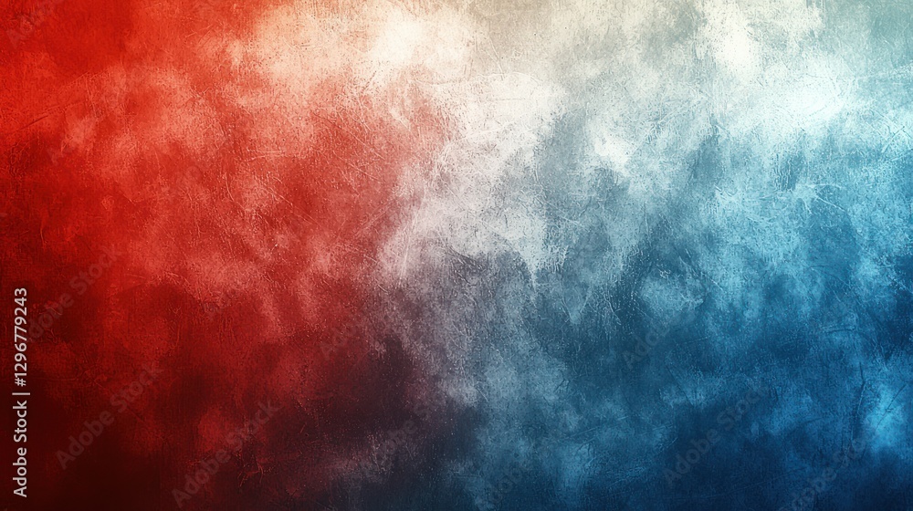 Poster A gradient red, white, and blue background with smooth transitions and subtle texture.