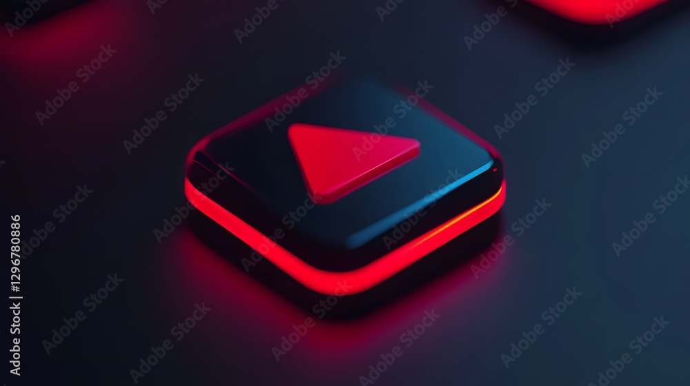 Poster play button ui design minimal mode