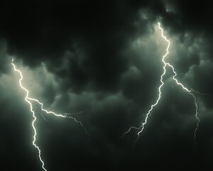 Night storm lightning cloudscape