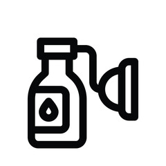 oxygen mask line icon. Clean and minimalist vector icon for websites, mobile apps, presentations, and logos. Fully scalable and customizable for any project.