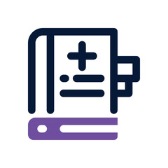 medical book dual tone icon. Sleek and modern vector icon for websites, mobile apps, marketing materials, and corporate design. Fully scalable and ready to use.