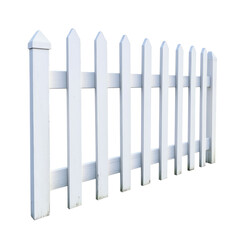 white fence isolated on white