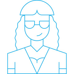 Stylist Female single vector icon illustration