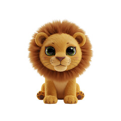 Fototapeta premium Cute Lion. 3D Element for Composition