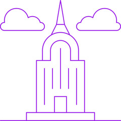 Newyork Fashion Week single vector icon illustration