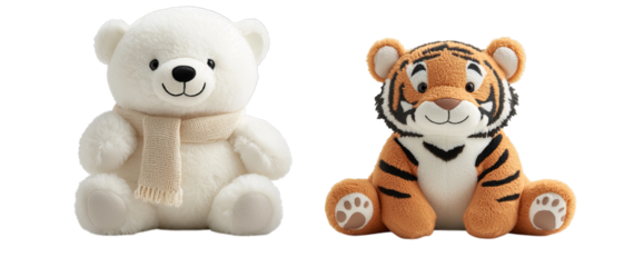 Png of Adorable Plush Toys – Soft & Cuddly Stuffed Animals for Kids & Collectors on transparent background.
