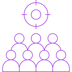 Audience single vector icon illustration