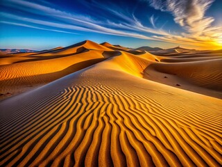 Naklejka premium Sahara Desert: Fine Sand Texture and Dune Detail - Authentic Documentary Photography
