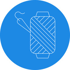 Needle and Thread single vector icon illustration