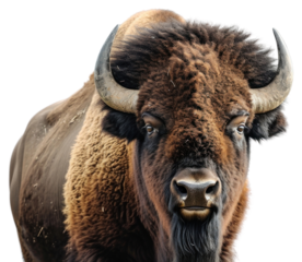 PNG  American Bison bison wildlife portrait.