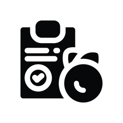 nutrition glyph icon. Strong and solid vector icon for websites, mobile interfaces, presentations, and visual branding. High quality and easy to edit.