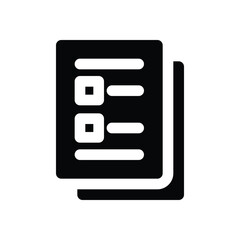 Fototapeta premium nutrition facts label glyph icon. Strong and solid vector icon for websites, mobile interfaces, presentations, and visual branding. High quality and easy to edit.