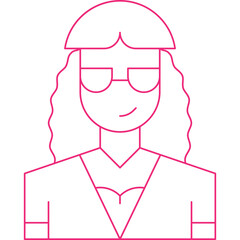 Stylist Female single vector icon illustration
