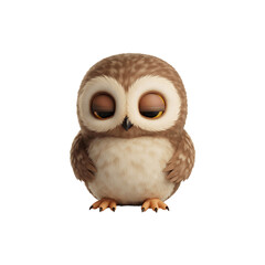 Obraz premium cute owl. 3D element for composition