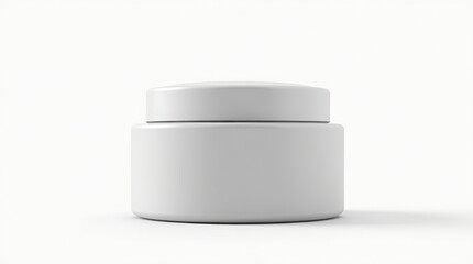 White Cosmetic Jar Mockup