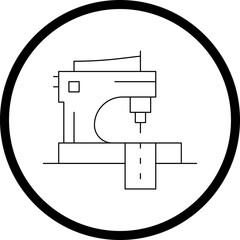 Sewing Machine single vector icon illustration