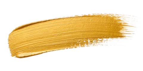 Gold Paint Brush Stroke for Elegant and Luxurious Artistic Design, PNG Transparent