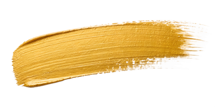 Gold Paint Brush Stroke for Elegant and Luxurious Artistic Design, PNG Transparent