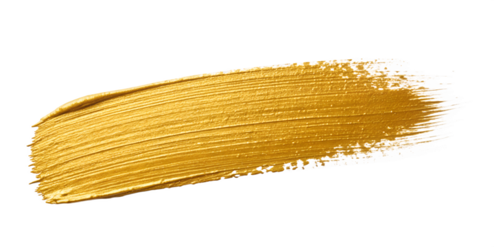 Gold Brush Stroke on Transparent Background for Classic and Sophisticated Look, PNG Transparent - Powered by Adobe