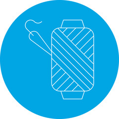 Needle and Thread single vector icon illustration