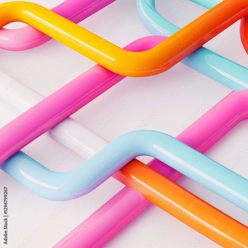 Poster colorful abstract lines digital space graphic design modern environment close-up view creativity unl