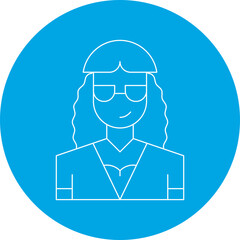 Stylist Female single vector icon illustration