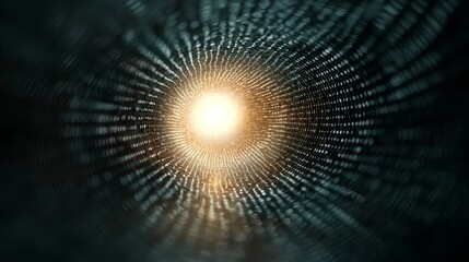 Luminous data circuit abstract environment digital light tunnel futuristic perspective