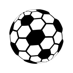 Fototapeta premium Simple black and white football icon