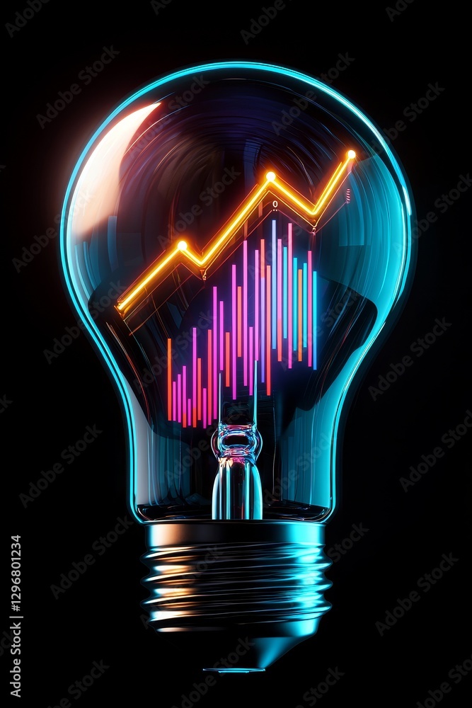 Aufkleber analyzing business growth trends with data visualization digital space infographic abstract creative