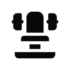 Obraz premium gym machine glyph icon. Strong and solid vector icon for websites, mobile interfaces, presentations, and visual branding. High quality and easy to edit.