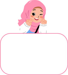 Muslim girl wing banner